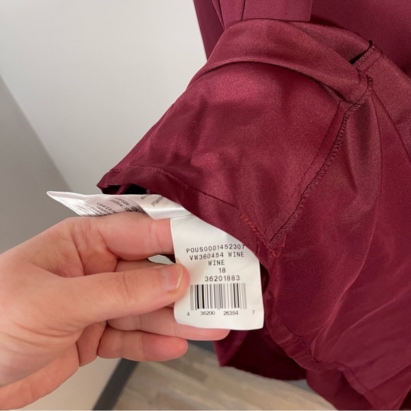 white by vera wang wine one shoulder maxi dress plus size 18 - Picture 6 of 12